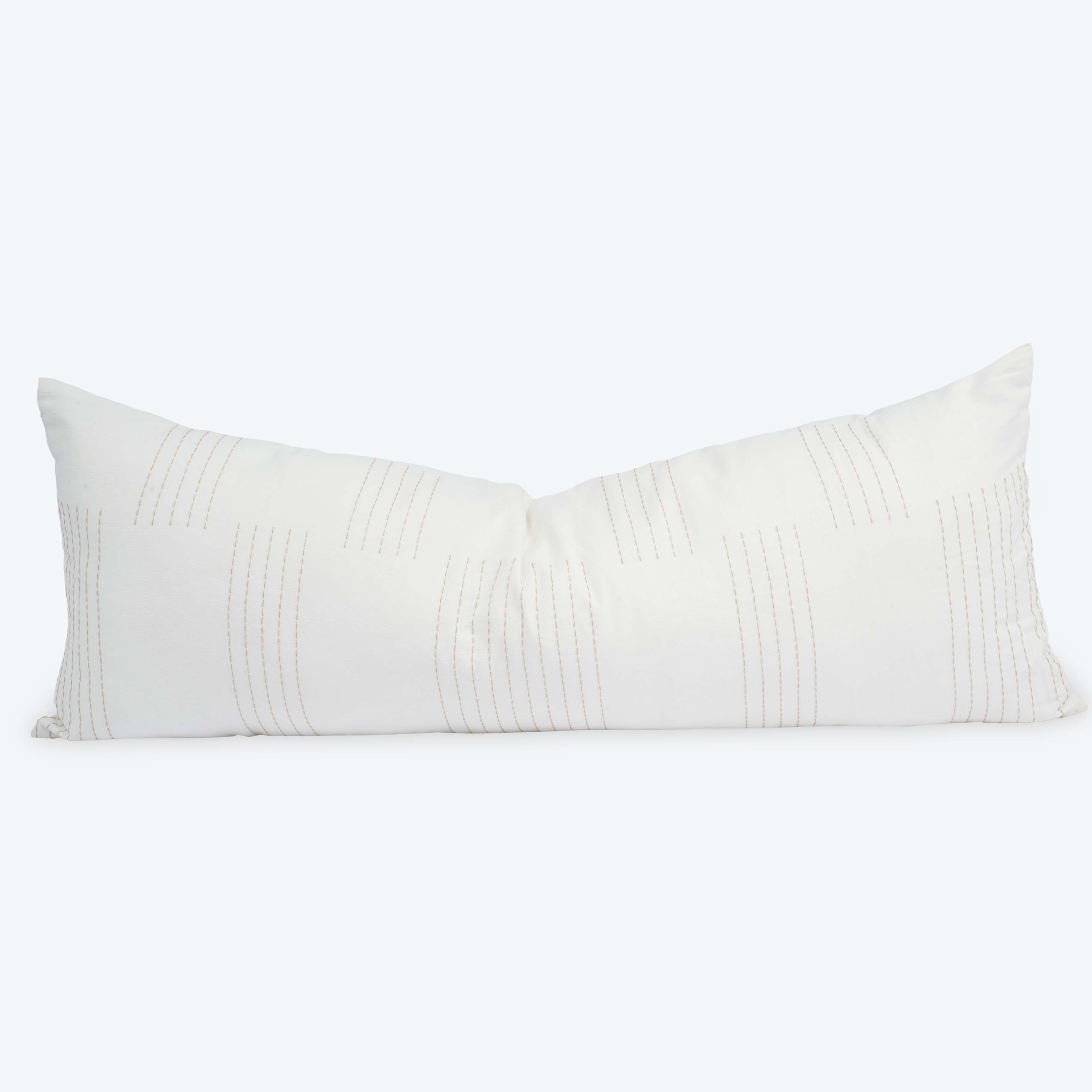 Decorative Cushions in White- Linen, 35 cm x 90 cm