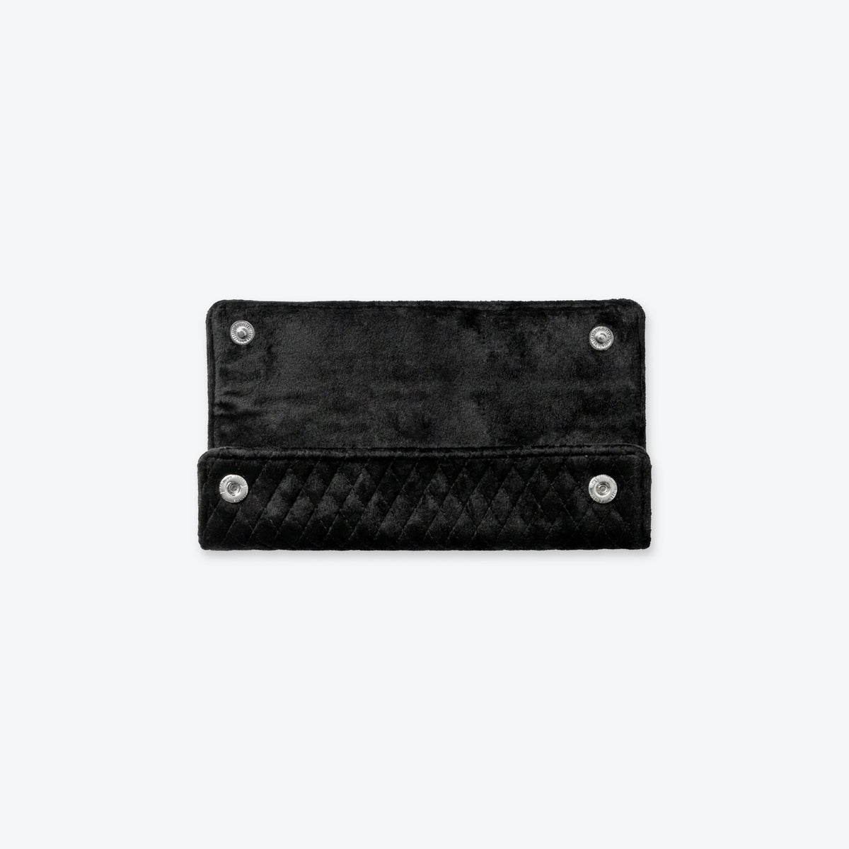 Quilted velvet chain wrap in black, 18 cm, second angle