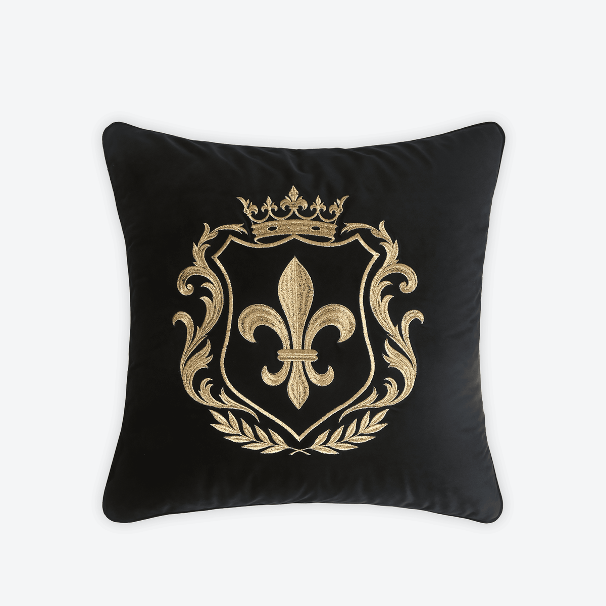 Black Fleur Royale Cushion Cover