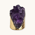 Druzy amethyst gypsy ring