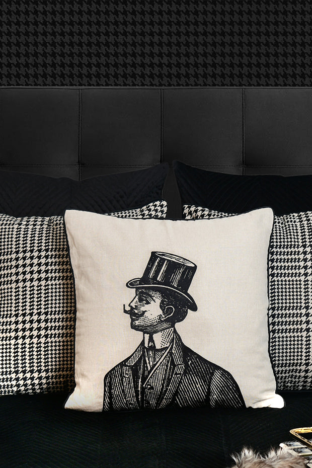 Royal Ascot Embroiderd Linen Cushion Cover