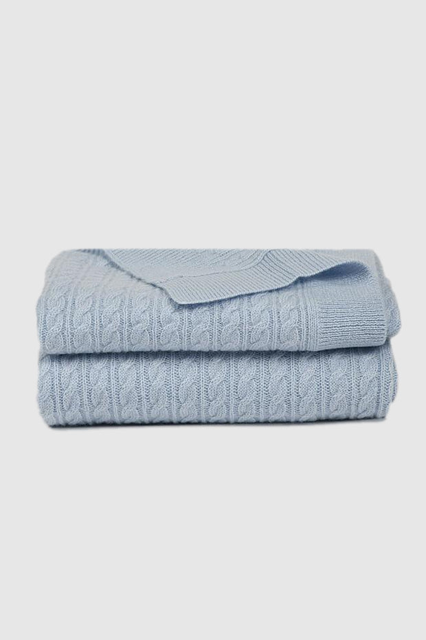 Cashmere Luxe Baby Blanket , Blue
