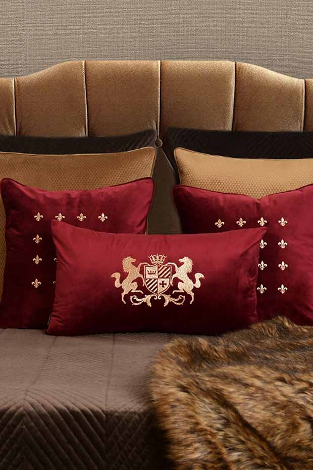 Ashton Classic Quilted Cushion Cover , Caramel