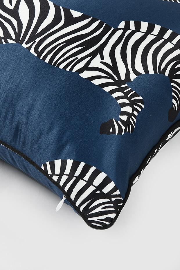 Zanzibar Lumbar Cushion Cover , Blue