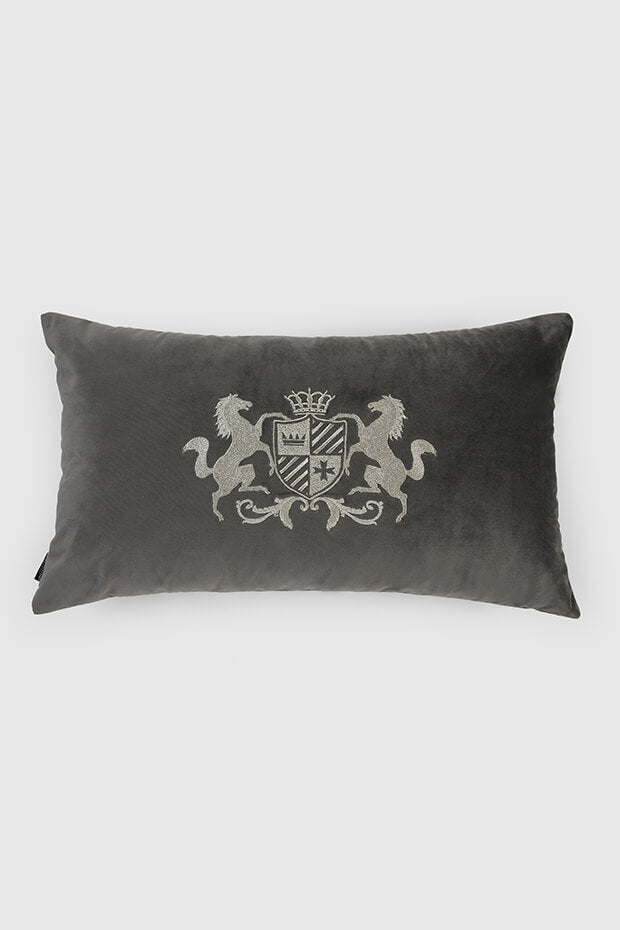 Knighthood Lumbar Cushion Cover , Grey