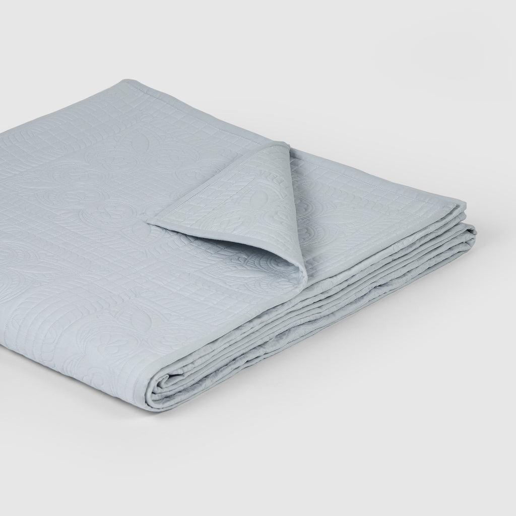 Farrah Cotton Quilted Bedspread , Blue