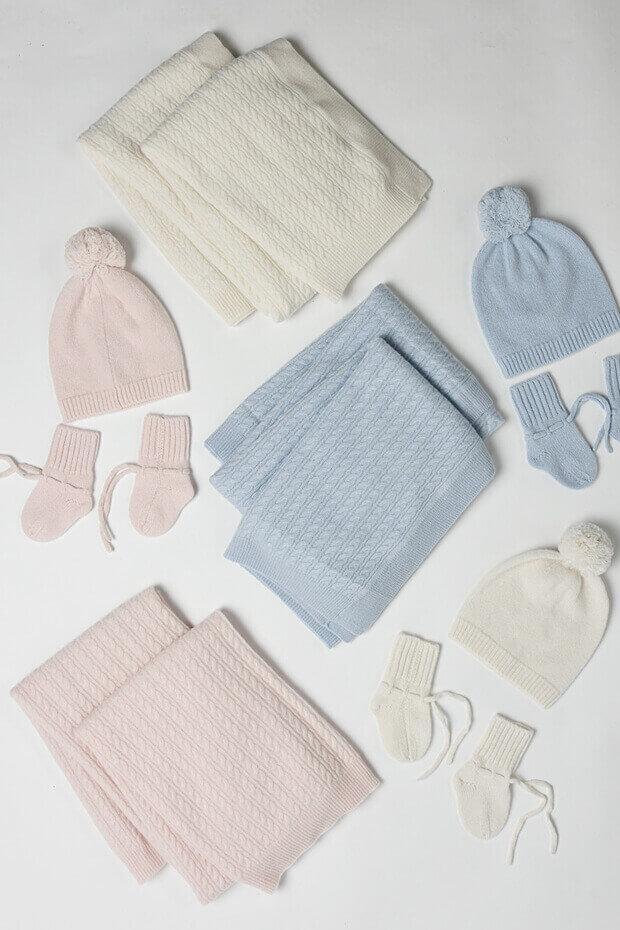 Cashmere Luxe Hat and Booty set , Pink