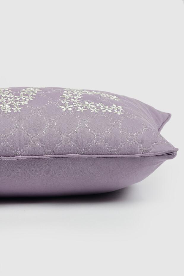 Love Quilted Cotton Cushion Cover , Lavender