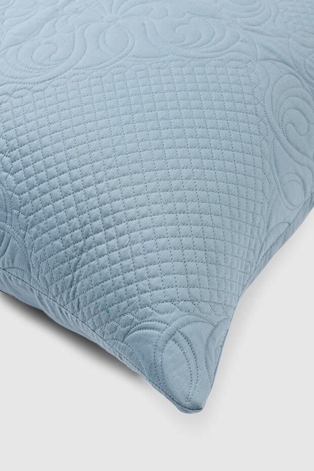 Roma Cotton Quilted Sham, Blue