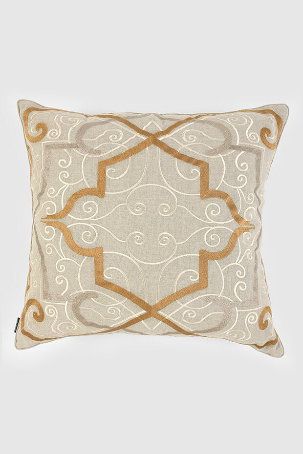 Nahara Linen Cushion Cover , Hazelnut