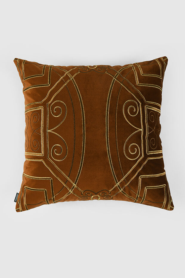 Baroque Cushion Cover , Amber