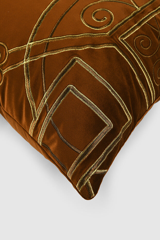 Baroque Cushion Cover , Amber