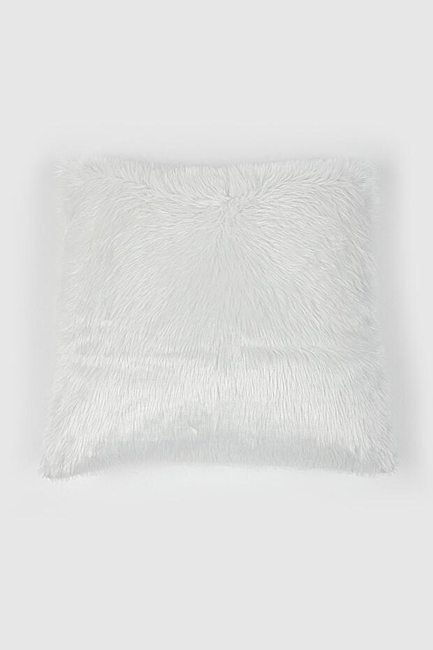 White Faux Fur Cushion Cover