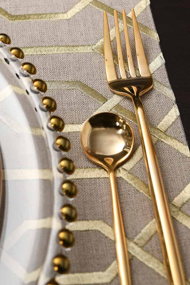 Imperial 24 karat Gold Plating Cutlery Set